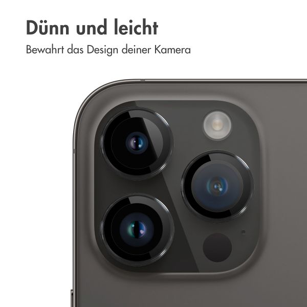 imoshion 2er-Pack Objektivschutz für Kamera für das Apple iPhone 15 Pro / 15 Pro Max - Schwarz