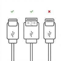 imoshion Braided USB-C-zu-USB Kabel - 2 Meter - Schwarz