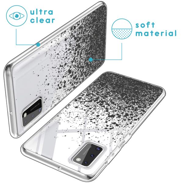 imoshion Design Hülle Samsung Galaxy A41 - Spritzer - Schwarz