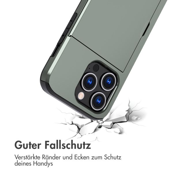 imoshion Backcover mit Kartenfach Apple iPhone 15 Pro - Dunkelgrün