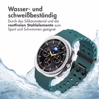 imoshion Ocean Silikonarmband für das  Samsung Galaxy Watch 8 (40/44mm) / Classic (46mm) - Dunkelgrün