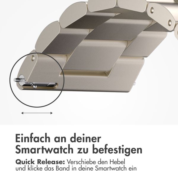 imoshion Edelstahlarmband -   Universelle 22 mm Anschluss - Starlight