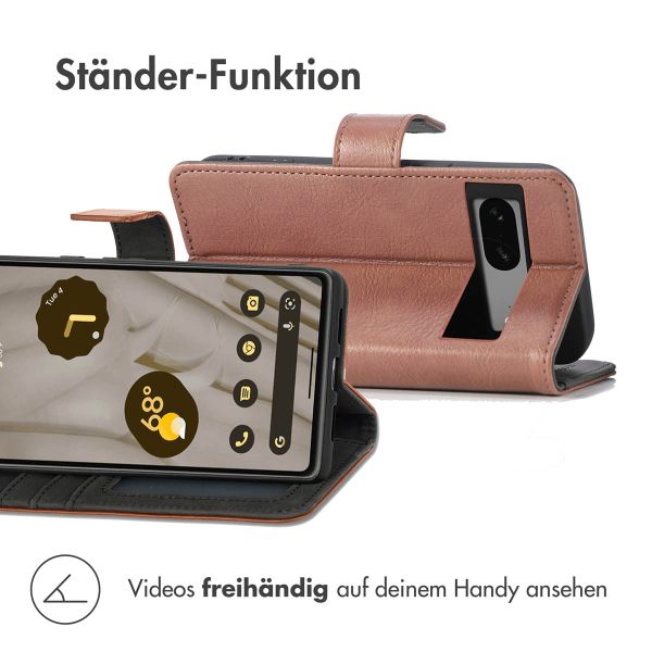 imoshion Luxuriöse Klapphülle Google Pixel 7a - Braun