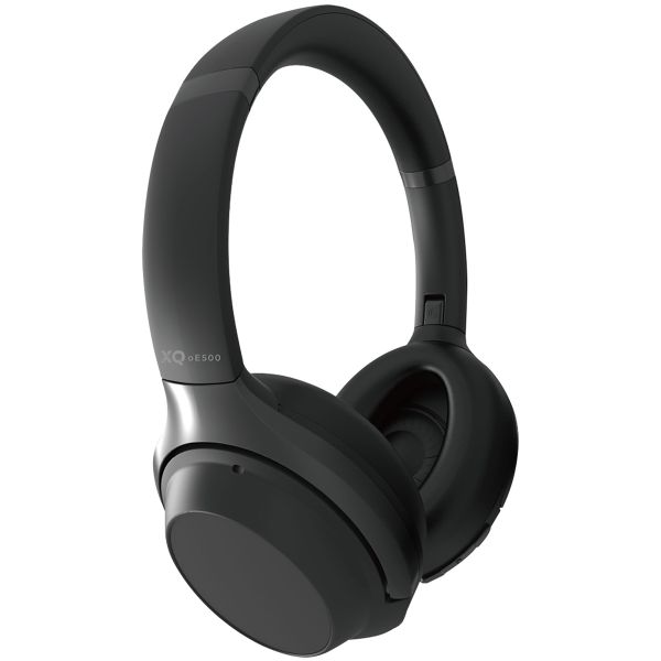 XQISIT ﻿ANC Bluetooth Headset - Kabelloser Kopfhörer mit Active Noise Cancelling - Schwarz