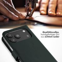 Selencia Echtleder Klapphülle Apple iPhone 18 Pro / 17 Pro - Grün