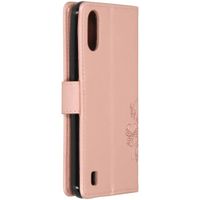 Kleeblumen Klapphülle Roségold Samsung Galaxy A01