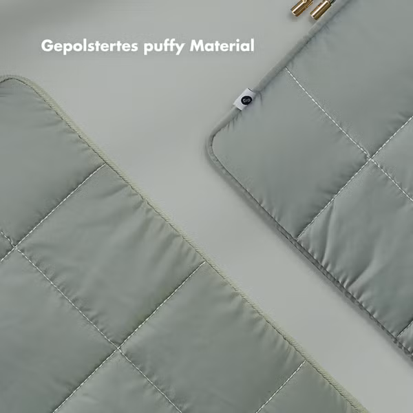 Selencia Puffy Laptop Hülle 15-16 Zoll - Laptop Sleeve - Sage Green