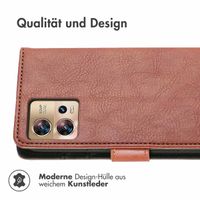 imoshion Luxuriöse Klapphülle für das Motorola Edge 30 Fusion - Braun