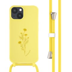 imoshion SilikonHülle design mit Band Apple iPhone 14 - Flower Yellow