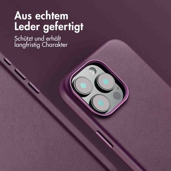 Accezz MagSafe Leather Backcover Apple iPhone 16 Pro Max - Heath Purple