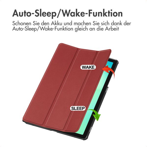 imoshion Trifold Klapphülle Samsung Galaxy Tab A11 Plus - Bordeaux