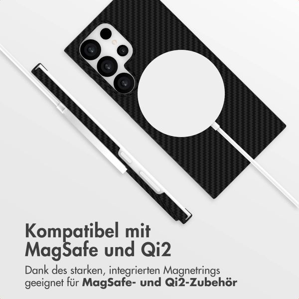 Accezz MagSafe Kevlar Hülle Samsung Galaxy S24 Ultra - Schwarz
