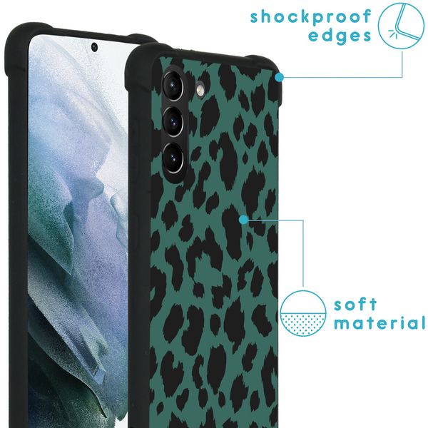 imoshion Design Hülle mit Band für das Samsung Galaxy S21 Plus - Panther Illustration