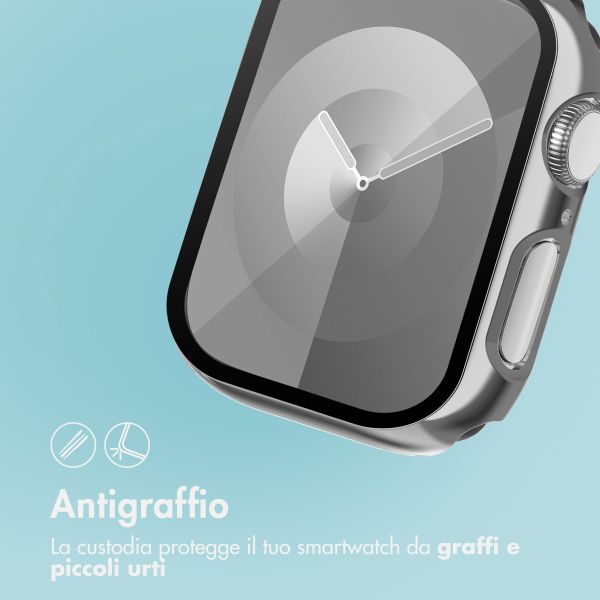 imoshion Full Cover glänzendes Hard Case Apple Watch 4 / 5 / 6 / SE - 44 mm - Silber