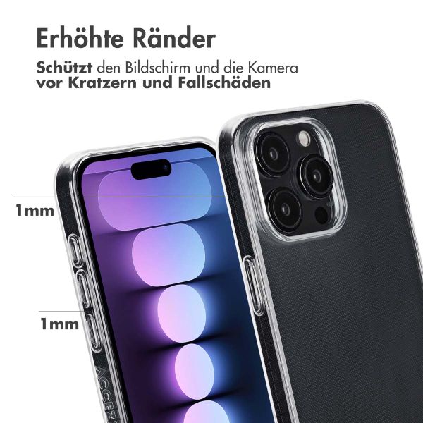 Accezz 100% recyceltes TPU Clear Cover für das iPhone 15 Pro Max - Transparent