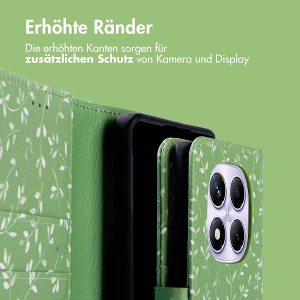 imoshion Design Klapphülle Xiaomi Redmi Note 14 Pro (4G) - Green Flowers