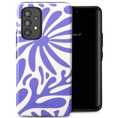 Selencia Vivid Tough Back Cover für das Samsung Galaxy A53 - Modern Bloom Sapphire Blue