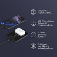 Accezz Kevlar Powerbank 5.000 mAh - MagSafe und Qi2 - Schwarz