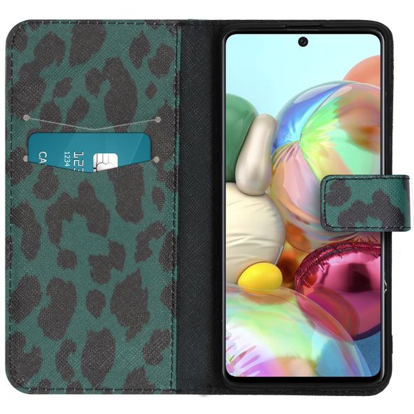 imoshion Design TPU Klapphülle Samsung Galaxy A71 - Green Leopard