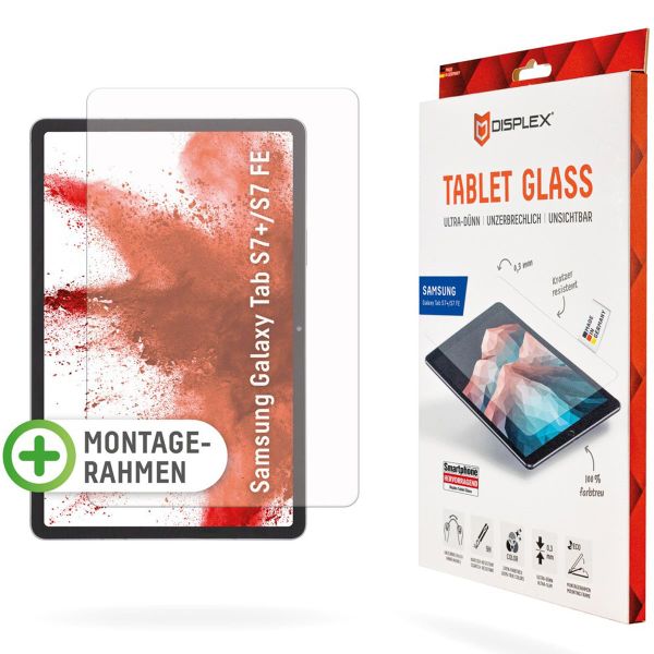 Displex Displayschutz aus Glas für das Samsung Galaxy Tab S7 Plus / Tab S7 FE / S8 Plus / S9 Plus / S9 FE Plus - Transparent