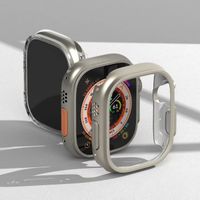 Ringke 2x Slim Hülle für die Apple Watch Ultra (2) - 49 mm - Clear & Titanium Gray