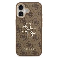Guess 4G Metal Logo Back Cover Apple iPhone 17 - Gold Edge - Brown