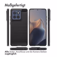 imoshion Brushed Back Cover Motorola Edge 60 Fusion - Schwarz