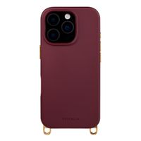 Selencia Rivièra Backcover mit MagSafe mit abnehmbaren Haken Apple iPhone 16 Pro - Bold Burgundy