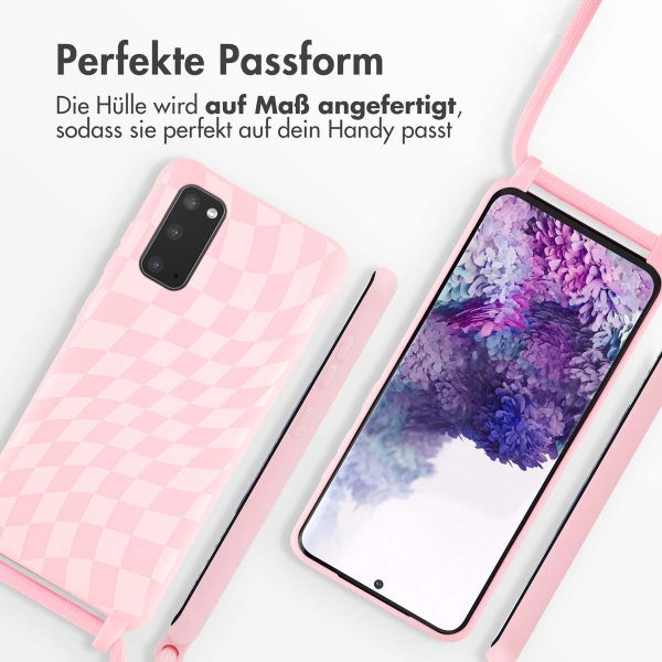 imoshion Silikonhülle design mit Band für das Samsung Galaxy S10 - Retro Pink