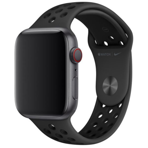 Apple Nike Sport Band für Apple Watch Series 1-10 / SE / Ultra (2) - 42/44/45/46/49 mm - Anthracite / Black