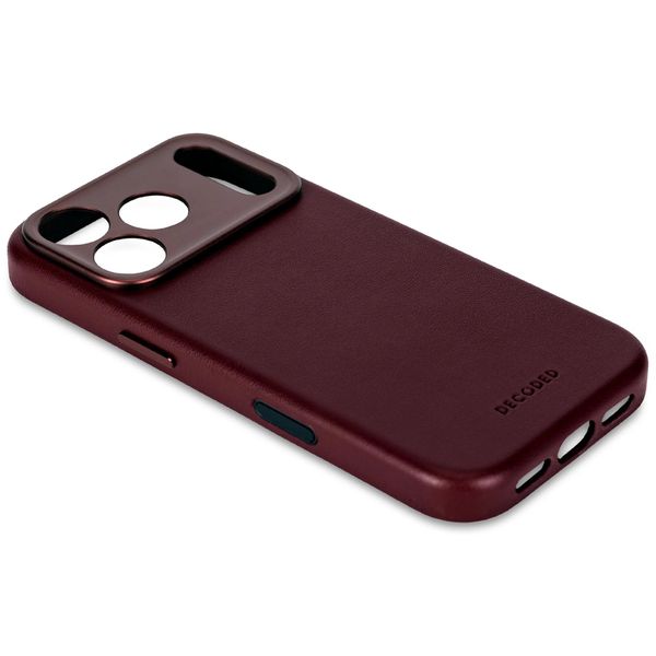 Decoded Leather Backcover MagSafe Apple iPhone 17 Pro Max - Burgundy