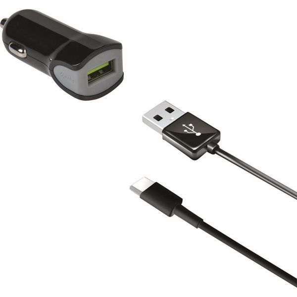 Celly USB KFZ-Ladegerät + USB-C Kabel - 2,4A