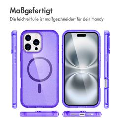 imoshion Sparkle Back Cover mit MagSafe Apple iPhone 16 Pro Max - Glitzer Violett