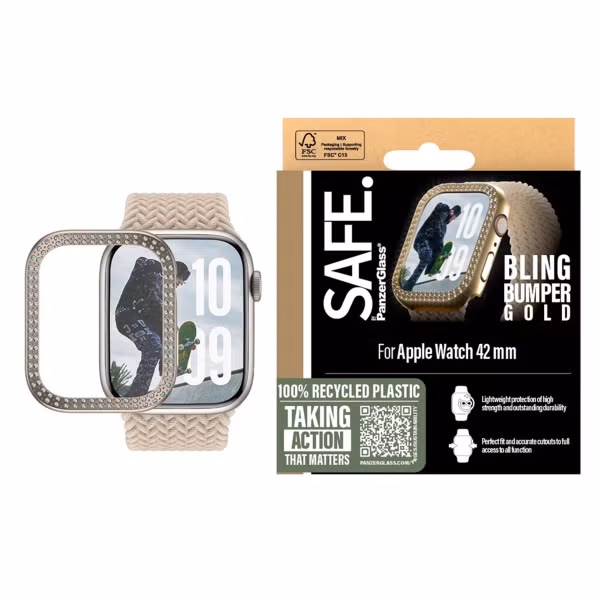 PanzerGlass Bling Bumper für die Apple Watch Series 10 / 11 - 42 mm - Gold