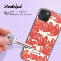 Personalisierte Hülle mit Blumen iPhone 13 - Transparent