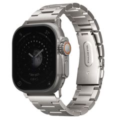 Uniq Osta Stahlarmband mit Selbstjustierenden Gliedern für die Apple Watch Series 1 bis 10 / SE / Ultra (2) (44/45/46/49 mm) - Titanium Silver