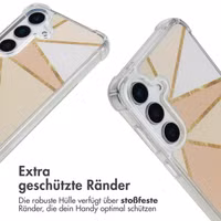 imoshion Design Hülle mit Band Samsung Galaxy S25 - Beige Graphic