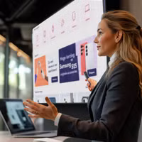 Accezz Präsentations-Klicker - Presenter mit Laserpointer - Schwarz