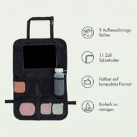 imoshion Auto Organizer für Kinder – 9 Fächer - Inklusive Tablet-Halter - Zweier-Set – Schwarz