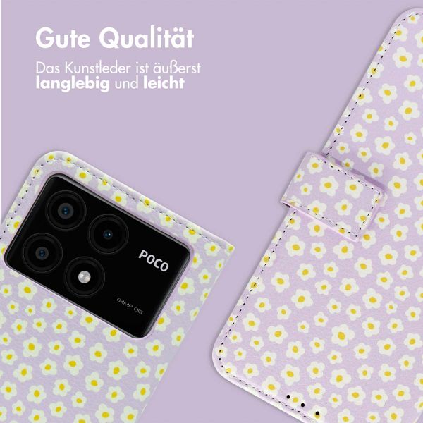 imoshion Design Klapphülle Xiaomi Poco X6 Pro - White Daisy