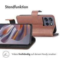 imoshion Luxuriöse Klapphülle für das Motorola ThinkPhone 25 / Motorola Edge 50 Neo - Braun