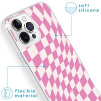 imoshion Design Hülle für das iPhone 13 Pro - Retro Pink Check