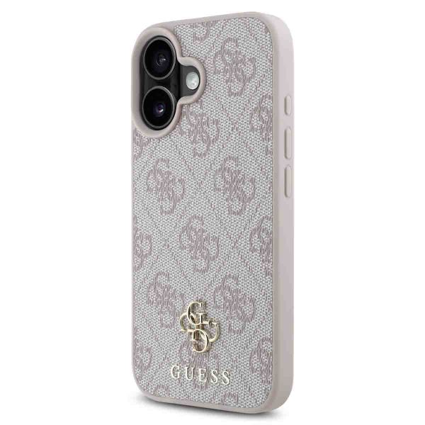 Guess 4G Metal Logo Back Cover MagSafe Apple iPhone 16 - Rosa
