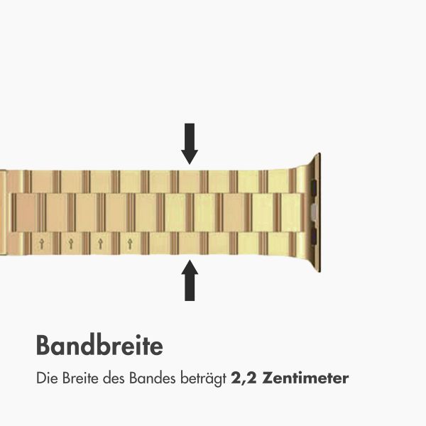 imoshion Edelstahlarmband für das Apple Watch Series 1 bis 11 / SE / Ultra (44/45/46/49 mm) - Gold