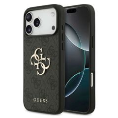 Guess 4G Metal Logo Back Cover Apple iPhone 17 Pro Max - Schwarz