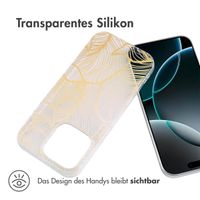 imoshion Design Hülle Apple iPhone 16 Pro - Golden Leaves Transparent