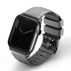 Uniq Linus AiroSoft™ Silikonarmband für die Apple Watch Series 1 bis 10 / SE / Ultra (2) (44/45/46/49 mm) - Kreidegrau