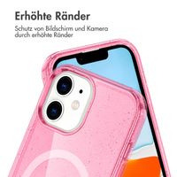 imoshion Sparkle Back Cover mit MagSafe für das Apple iPhone 12 (Pro) - Glitzer Rosa