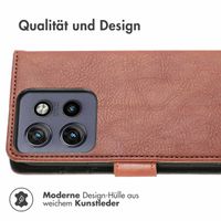 imoshion Luxuriöse Klapphülle für das Motorola ThinkPhone 25 / Motorola Edge 50 Neo - Braun