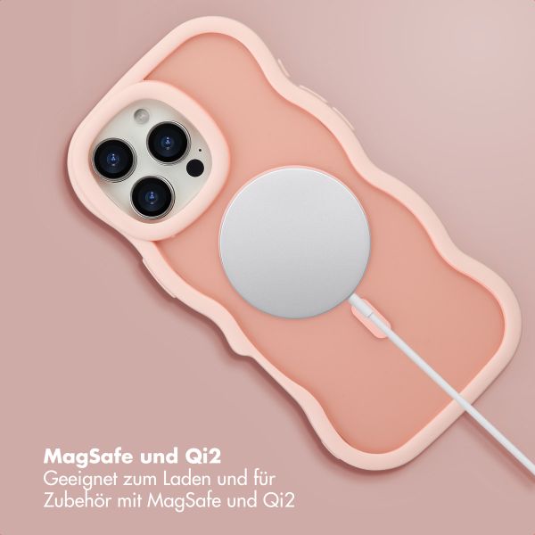 Selencia Wavy Backcover mit MagSafe Apple iPhone 16 Pro Max - Soft Pink
